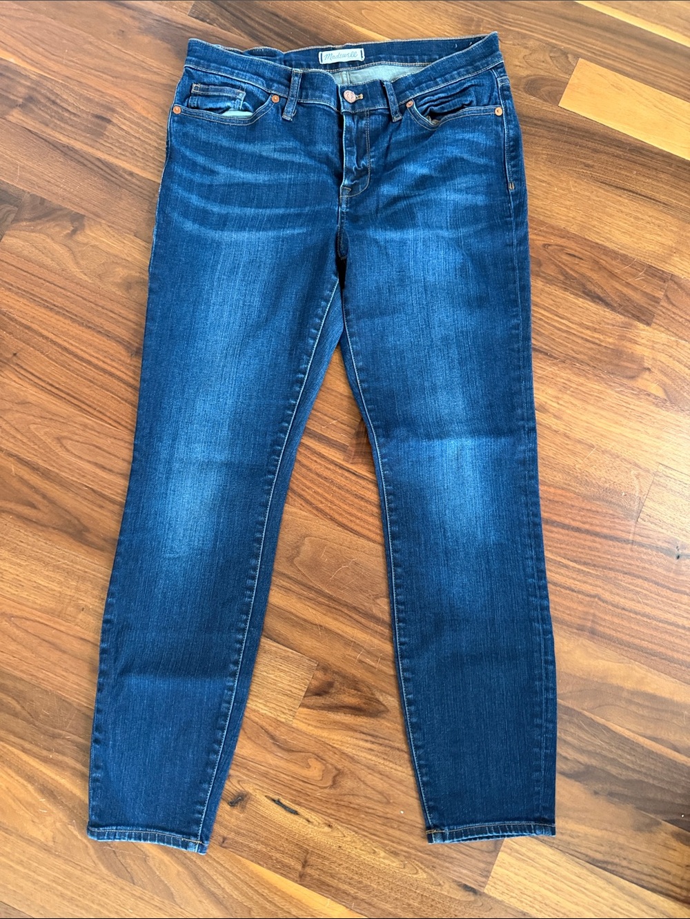Madewell Skinny Jeans in Deep Indigo Blue